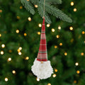 26 Plaid Green And Red Santa Head With A Warm Hat Christmas Ornament