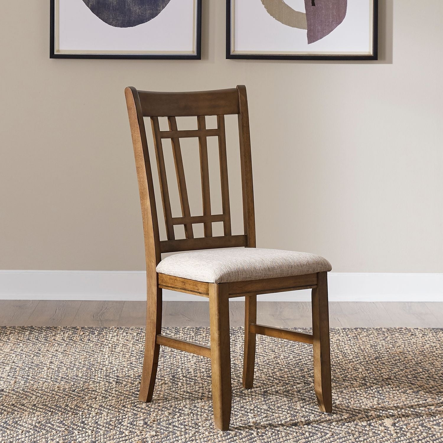 Santa Rosa Ii Antique Honey Lattice Back Side Chairs Set Of 2