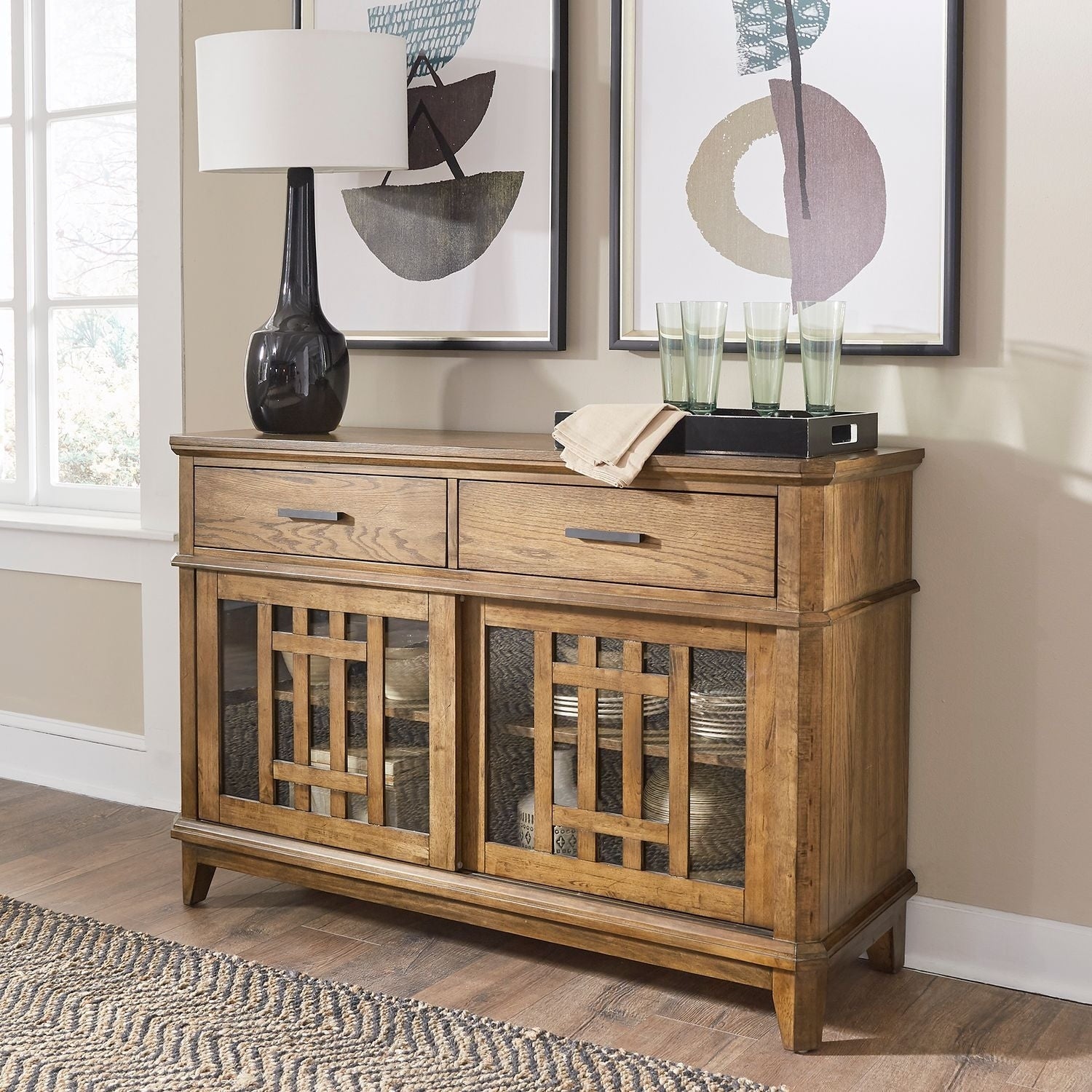 Santa Rosa Ii Antique Honey 2 Drawer Server