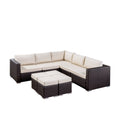 Santa Rosa Outdoor 5 Seater Wicker Sectional Sofa Set With Aluminum Frame And Cushions By Christopher Knight Home