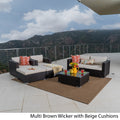 Santa Rosa Outdoor 7 Piece Wicker Sectional Sofa Set With Cushions By Christopher Knight Home