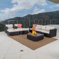 Santa Rosa Outdoor 8 Piece Wicker Sectional Sofa Set With Cushions By Christopher Knight Home