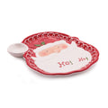 Santa Ho Ho Ho Ceramic Plate Set Of 2