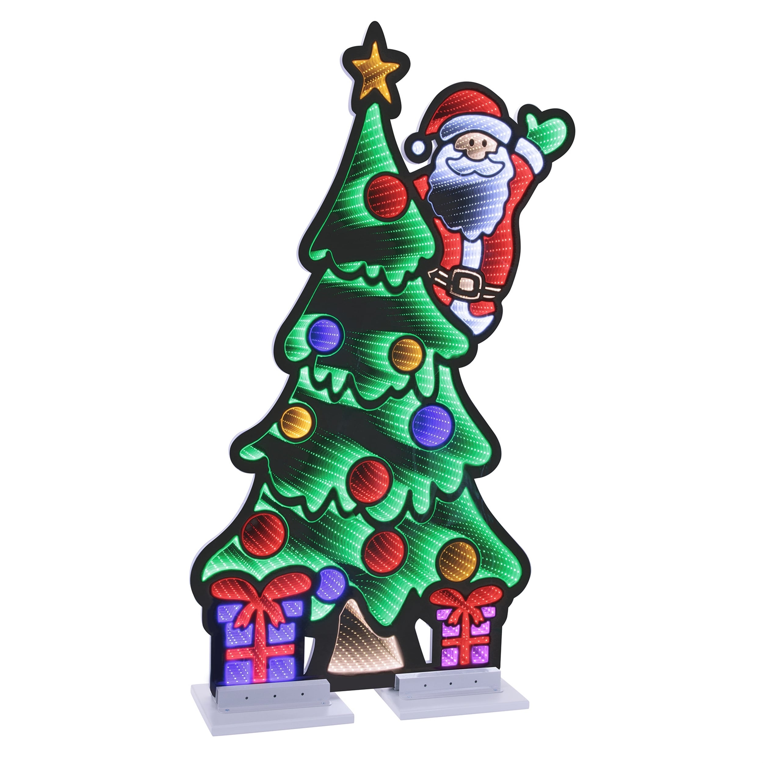 Santa And Christmas Tree Ekkolight 48 H