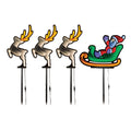 Santa And Sleigh Pathway Light Ekkolight Set Of 4