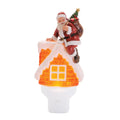 Santa In Chimney Snow Globe Night Light 7 H