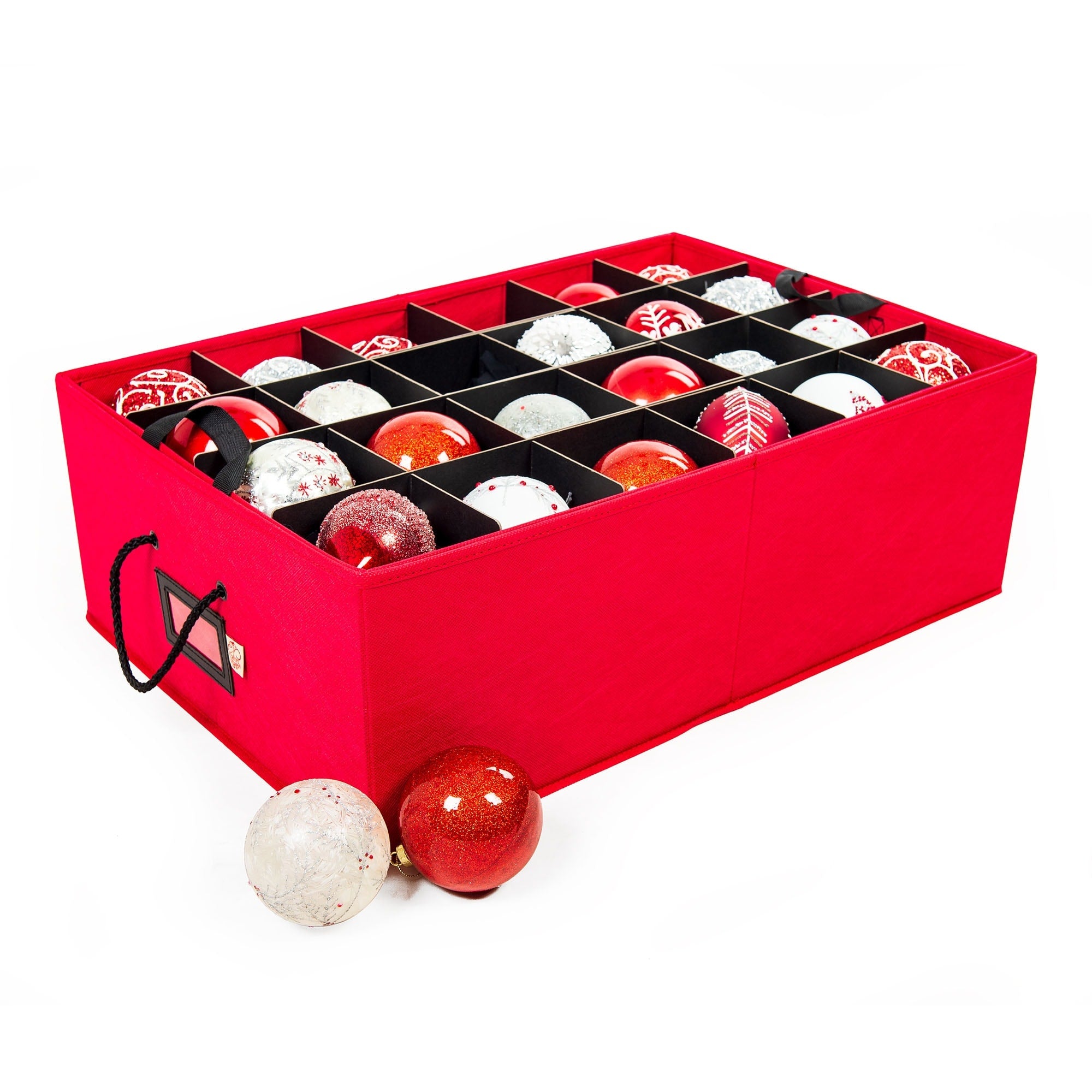 Santas Bags Two Tray 4 In. Ornament Storage Red