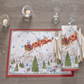 Santas Snowy Sleighride Placemat Set Of 4 13 X19