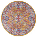 Power Loomed Santaria Gold Ivory Traditional Rug 79 X 99