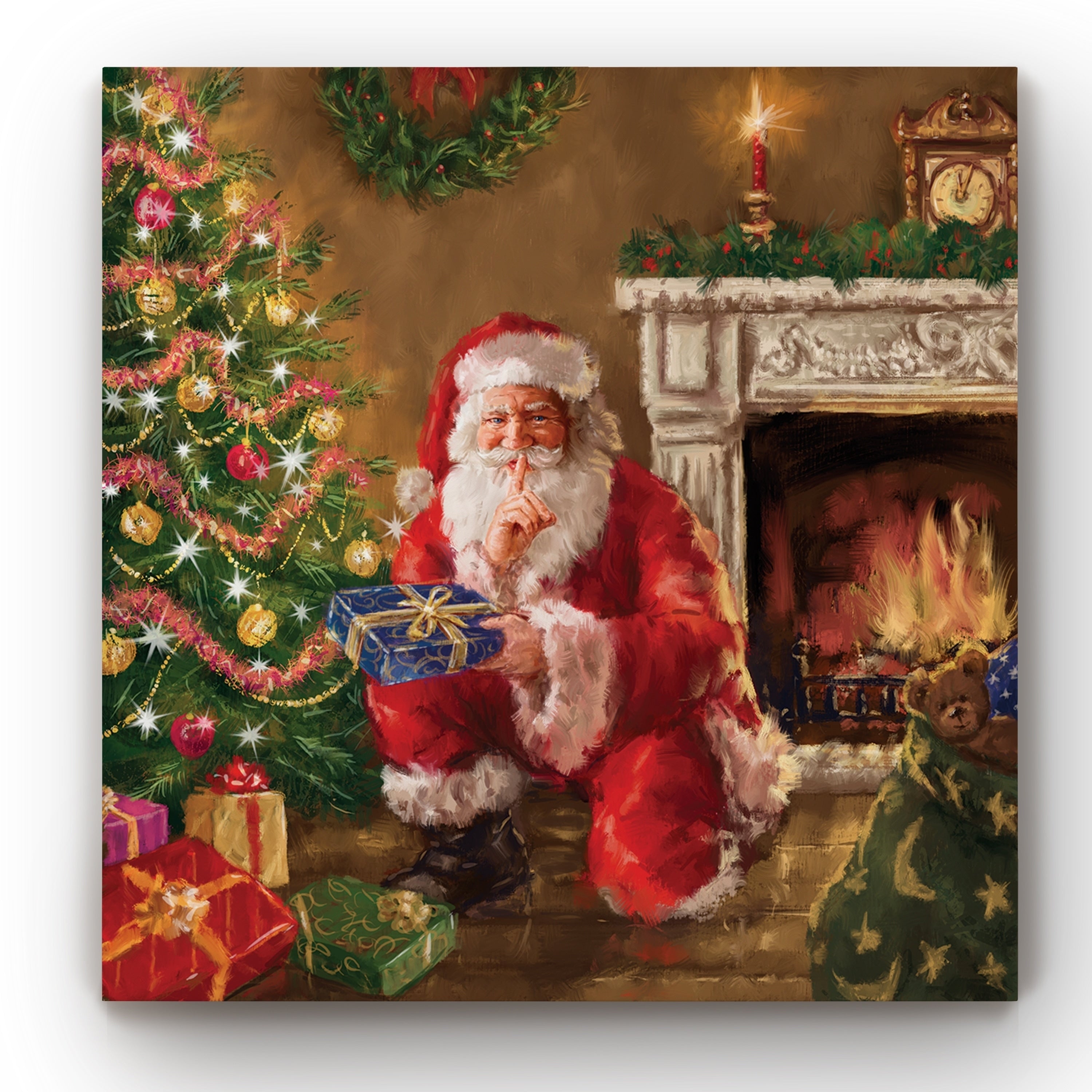 Santas Secret Gallery Wrapped Canvas