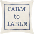 Santiago Cream Navy Modern Farmhouse Throw Pillow Cover 18 X 18