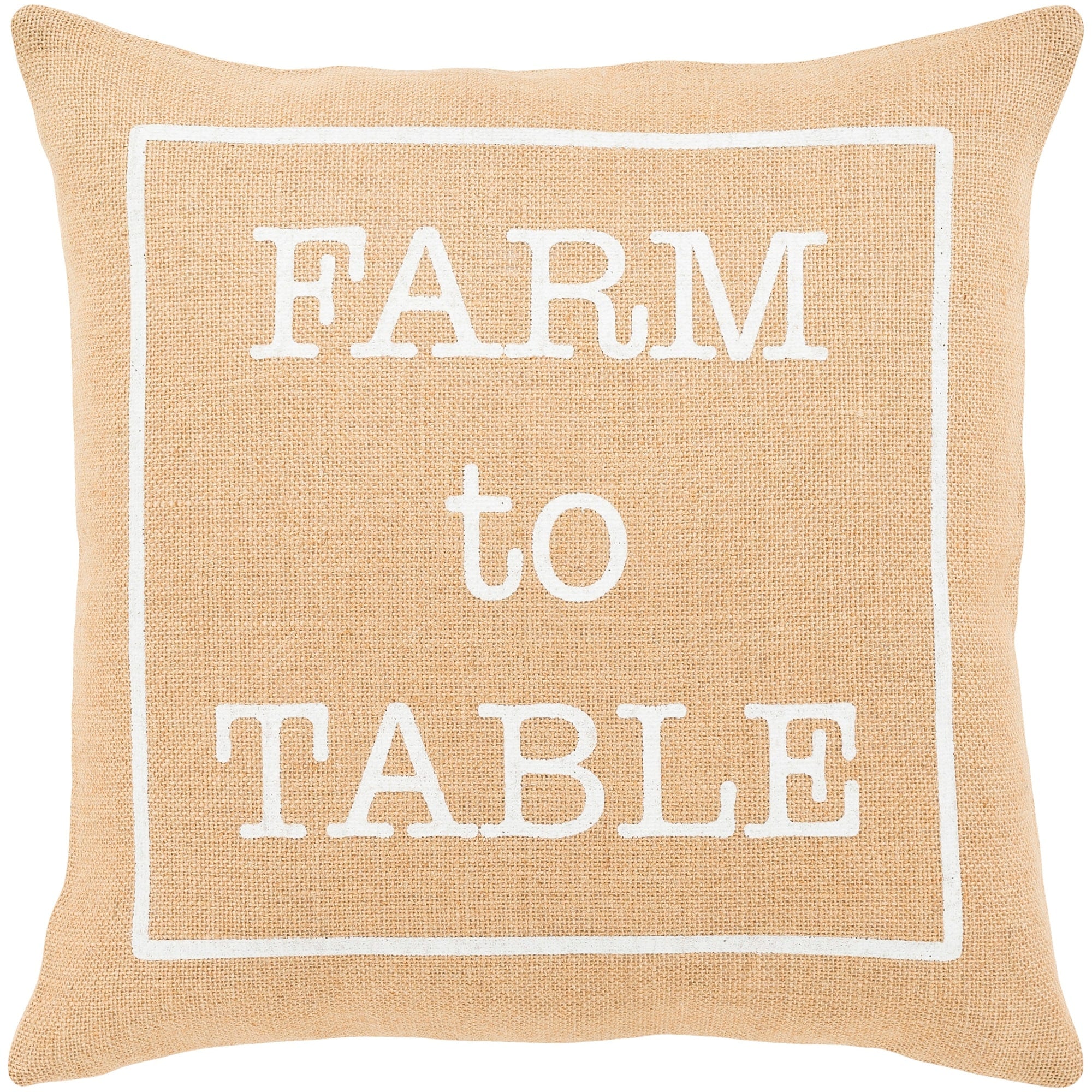 Santiago Wheat Modern Farmhouse Throw Pillow Cover 18 X 18