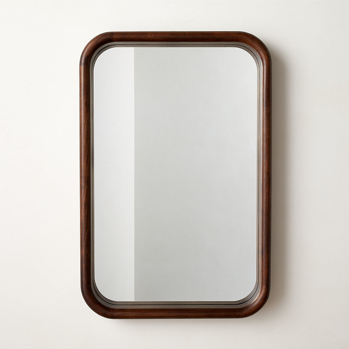 Saone Acacia Wood Round Wall Mirror 48in