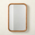 Saone Ash Wood Round Wall Mirror 48in