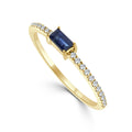 Sapphire Diamond Band 14K Gold