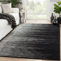 Sarafina Handmade Stripe Black Cream Area Rug 8 X 10 710 X910