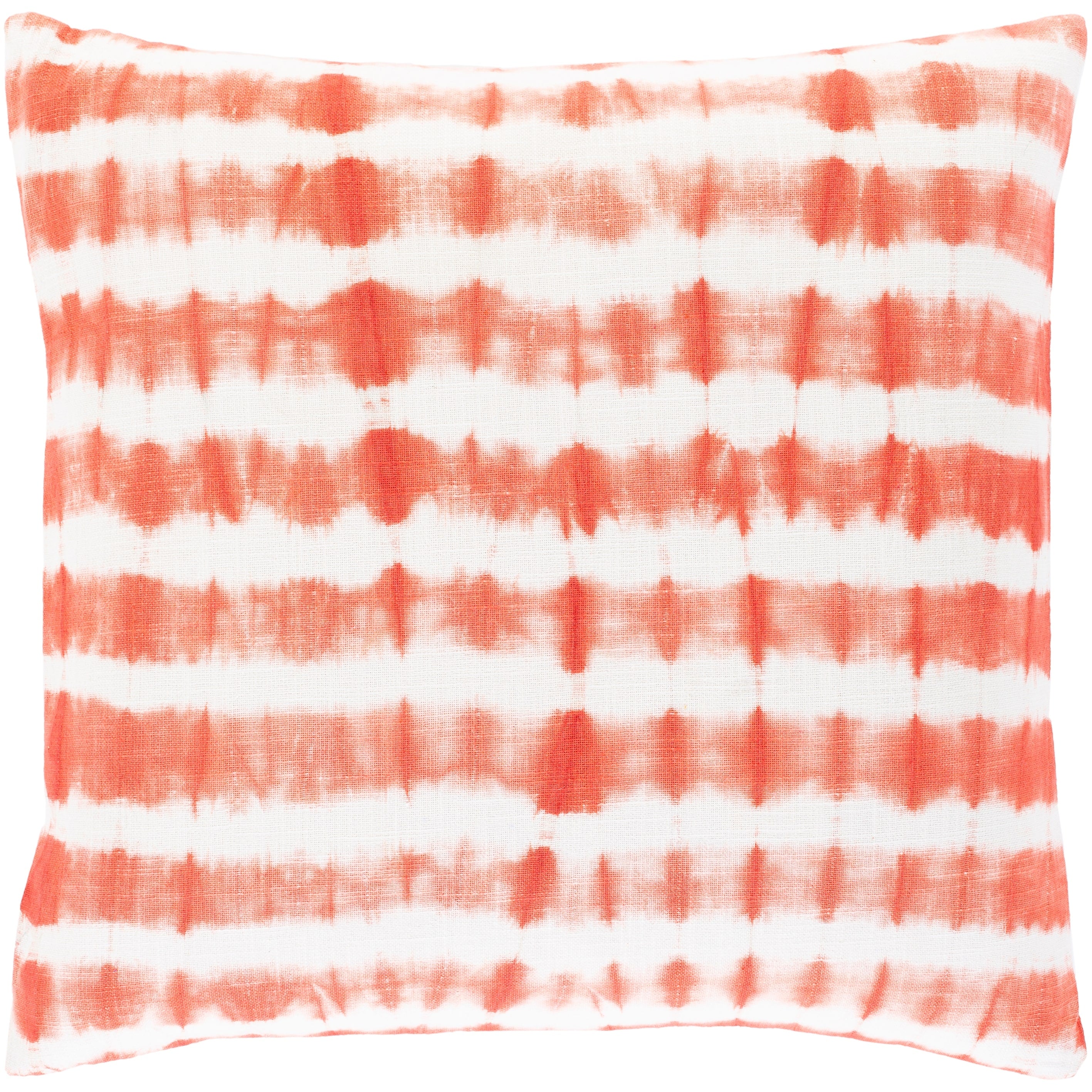 Saran Tie Dye Striped Cotton Throw Pillow
