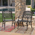 Sarasota Cast Aluminum Outdoor Chair By Christopher Knight Home Set Of 2