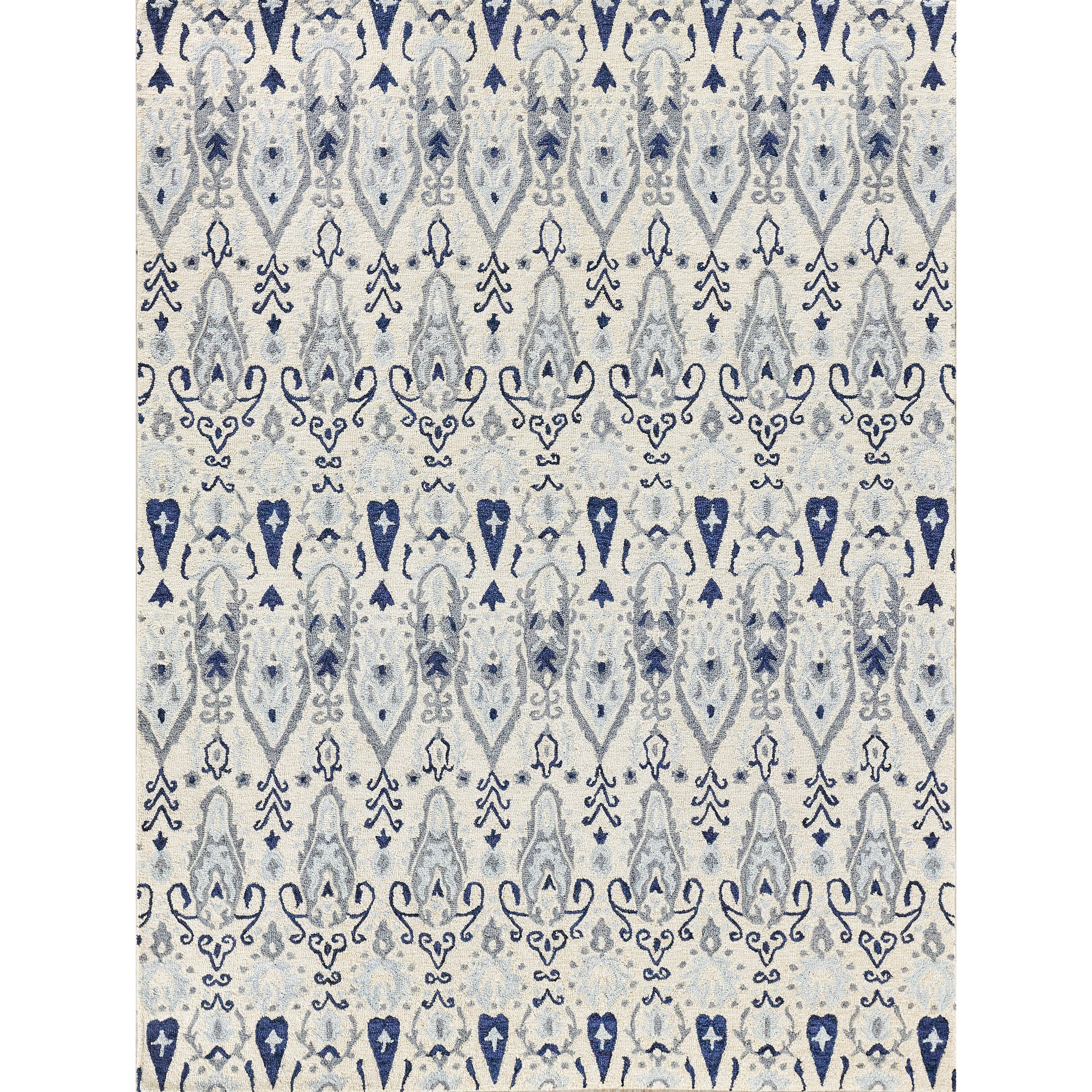 Sarasota Hand Tufted New Zealand Wool Ivory Gray Area Rug