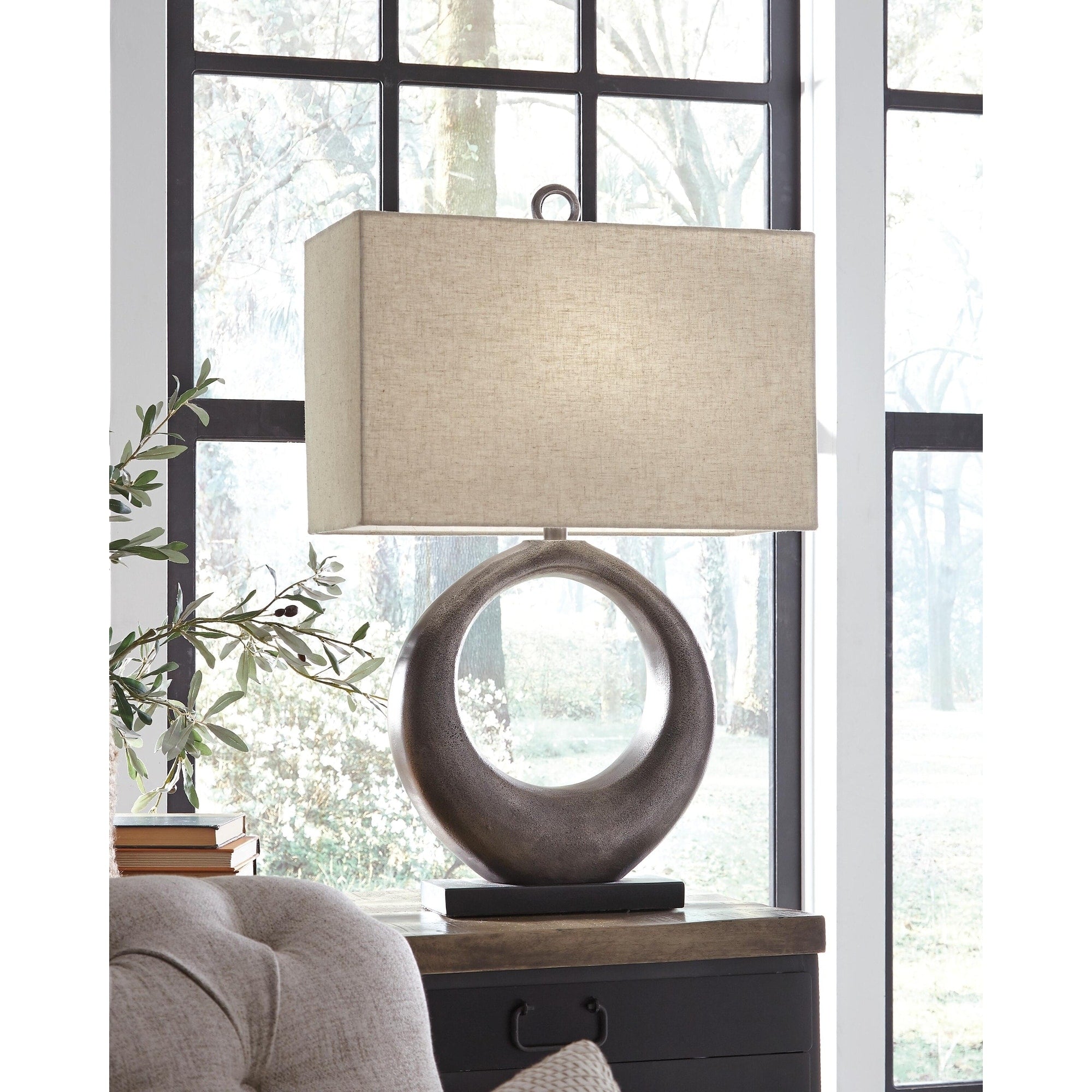 Gracewood Hollow Pattani Geometric Metal Table Lamp