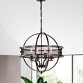 Sario Matte Black 4 Light Chandelier