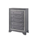 Sarita Transitional Light Grey 5 Drawer Chest By Foa