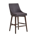 Sasha Espresso Barrel Back Counter Stools Set Of 2 Inspire Q Modern