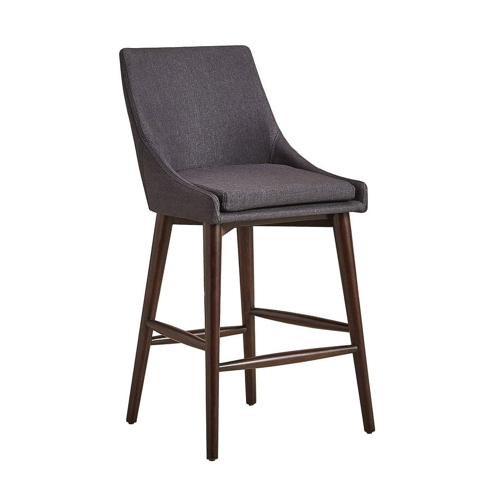 Sasha Espresso Barrel Back Counter Stools Set Of 2 Inspire Q Modern