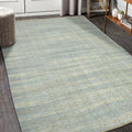 Pescadero Aqua Flat Weave Rug 3 X 5