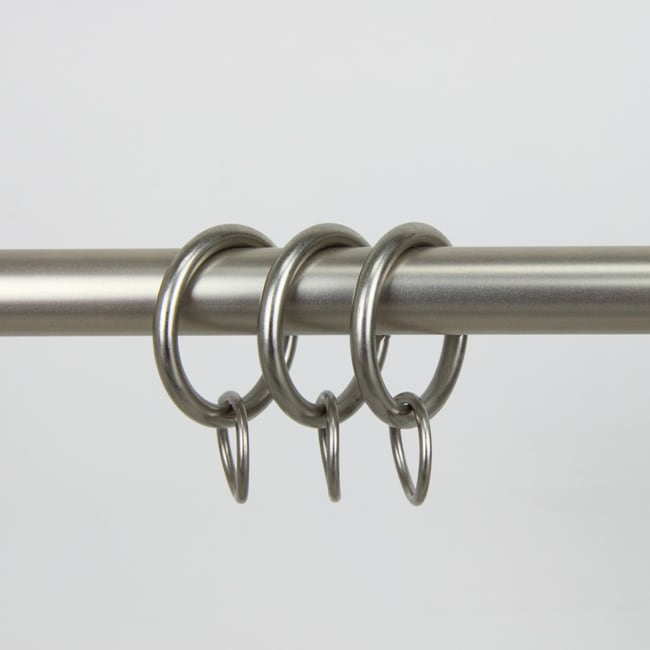 Instyledesign Satin Nickel 1 Inch Curtain Rings Pack Of 10