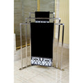 Satin Nickel 3 Tier Iron Construction Corner Towel Rack