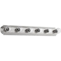 Satin Nickel 6 Light Stepped Vanity Lighting