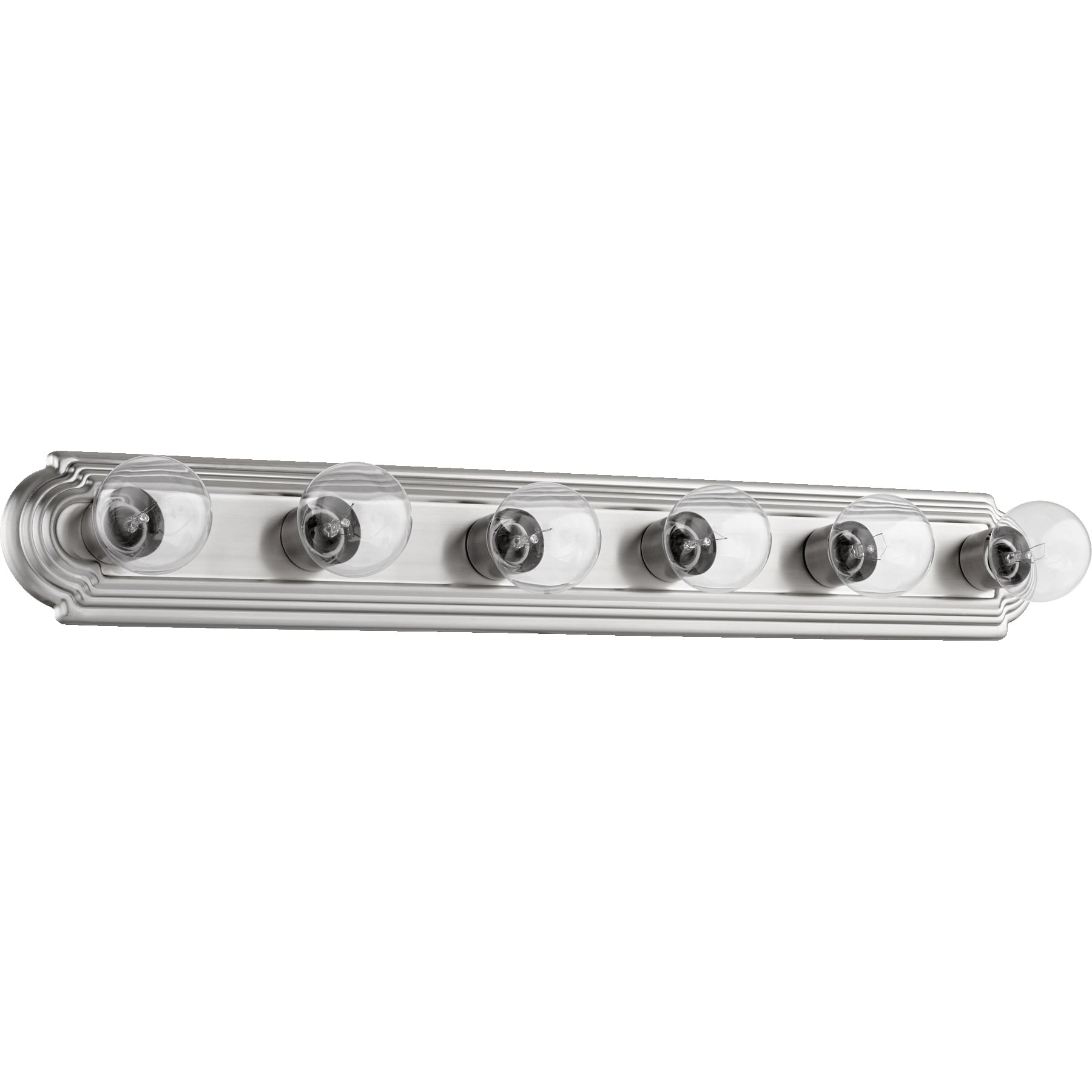 Satin Nickel 6 Light Stepped Vanity Lighting