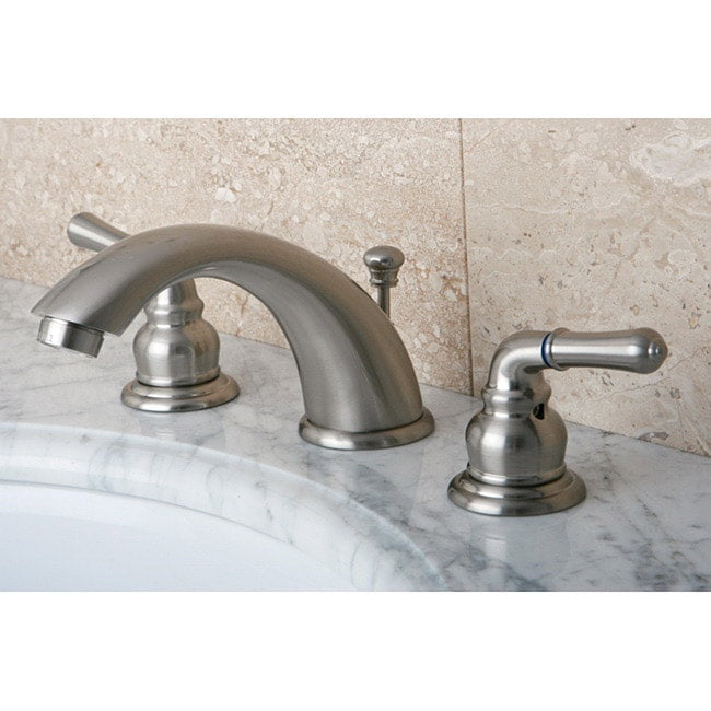 Satin Nickel Drip Free Widespread Bathroom Faucet