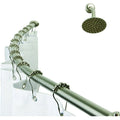 Satin Nickel Hotel Space Plus Curved Shower Rod