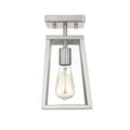 Satin Nickel Retro Semi Flush 1 Light