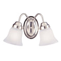 Satin Nickel Two Light Bath Bar From The Brighton Collection