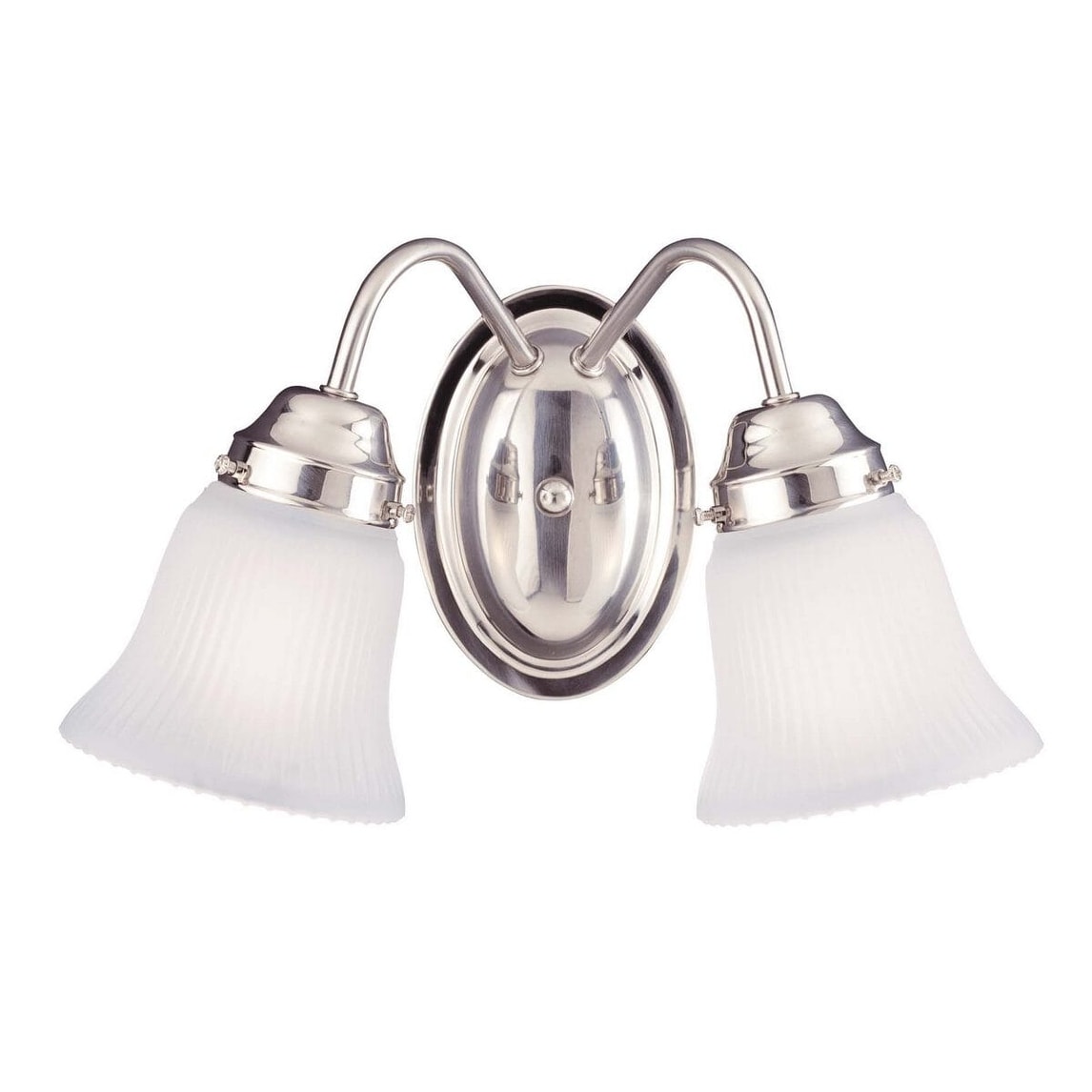 Satin Nickel Two Light Bath Bar From The Brighton Collection