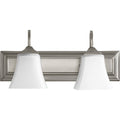 Satin Nickel And Satin Opal 2 Light Vanity Lighting