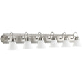 Satin Nickel And Satin Opal 6 Light Vanity Lighting
