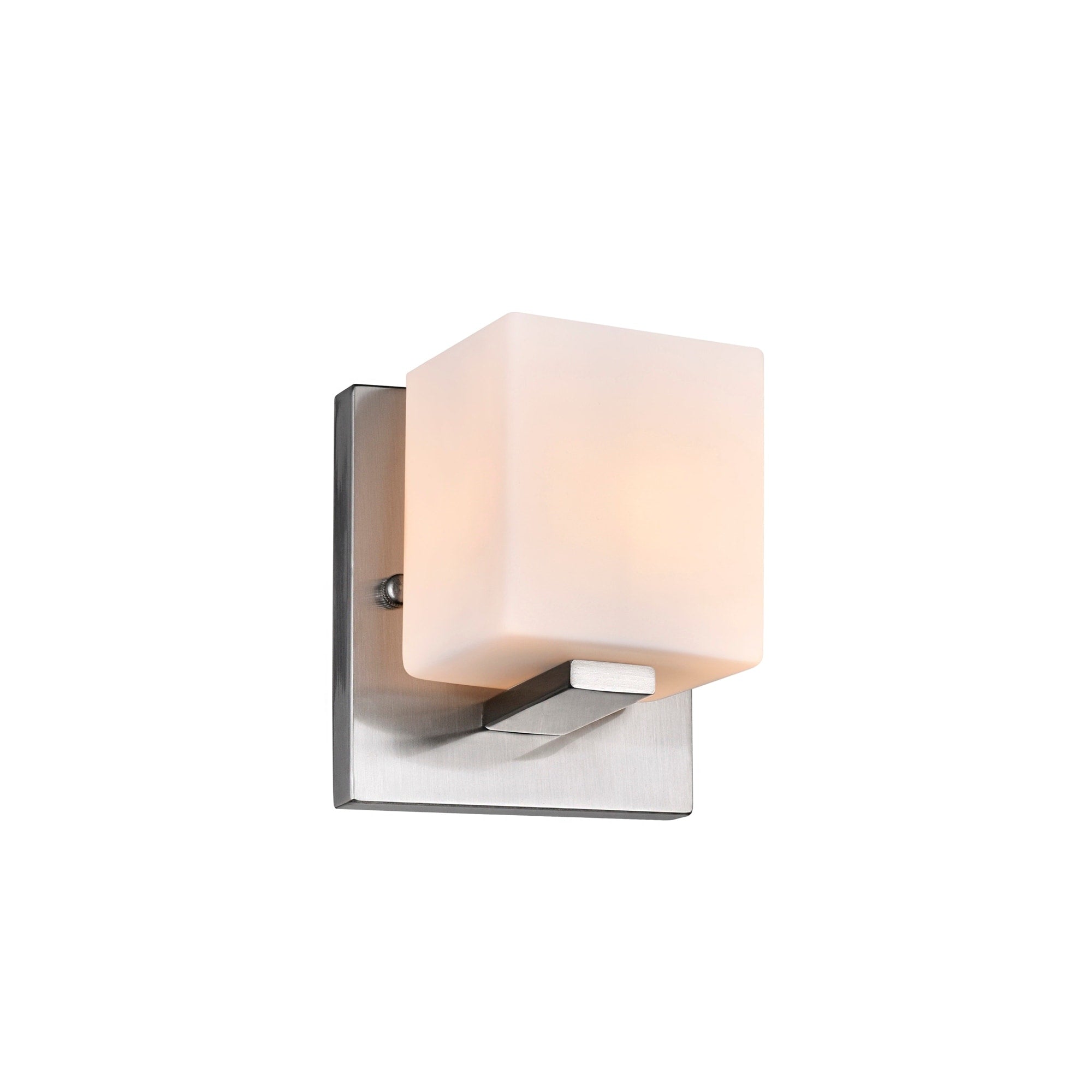 1 Light Wall Sconce With Satin Nickel Finish