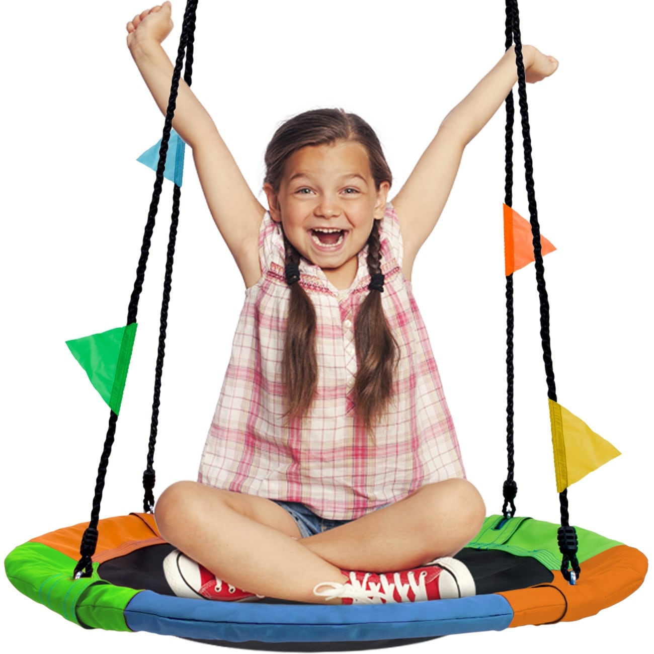 Saucer Tree Swing In Elite Rainbow