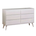 Sauv Wooden Mid Century Modern Style Dresser White