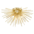 Savannah 6 Light Flush Mount With Gold Leaf Finish N A