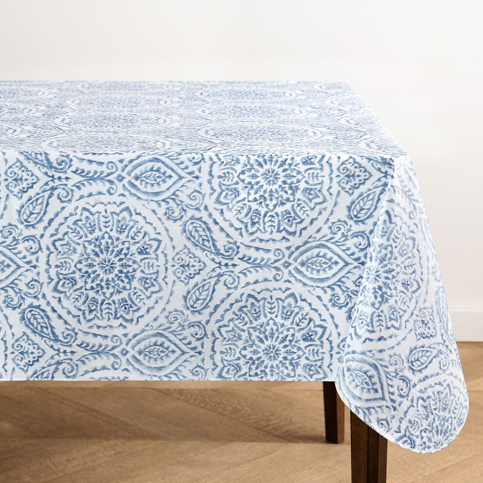 Savannah Boho Paisley Printed Vinyl Indoor Outdoor Tablecloth