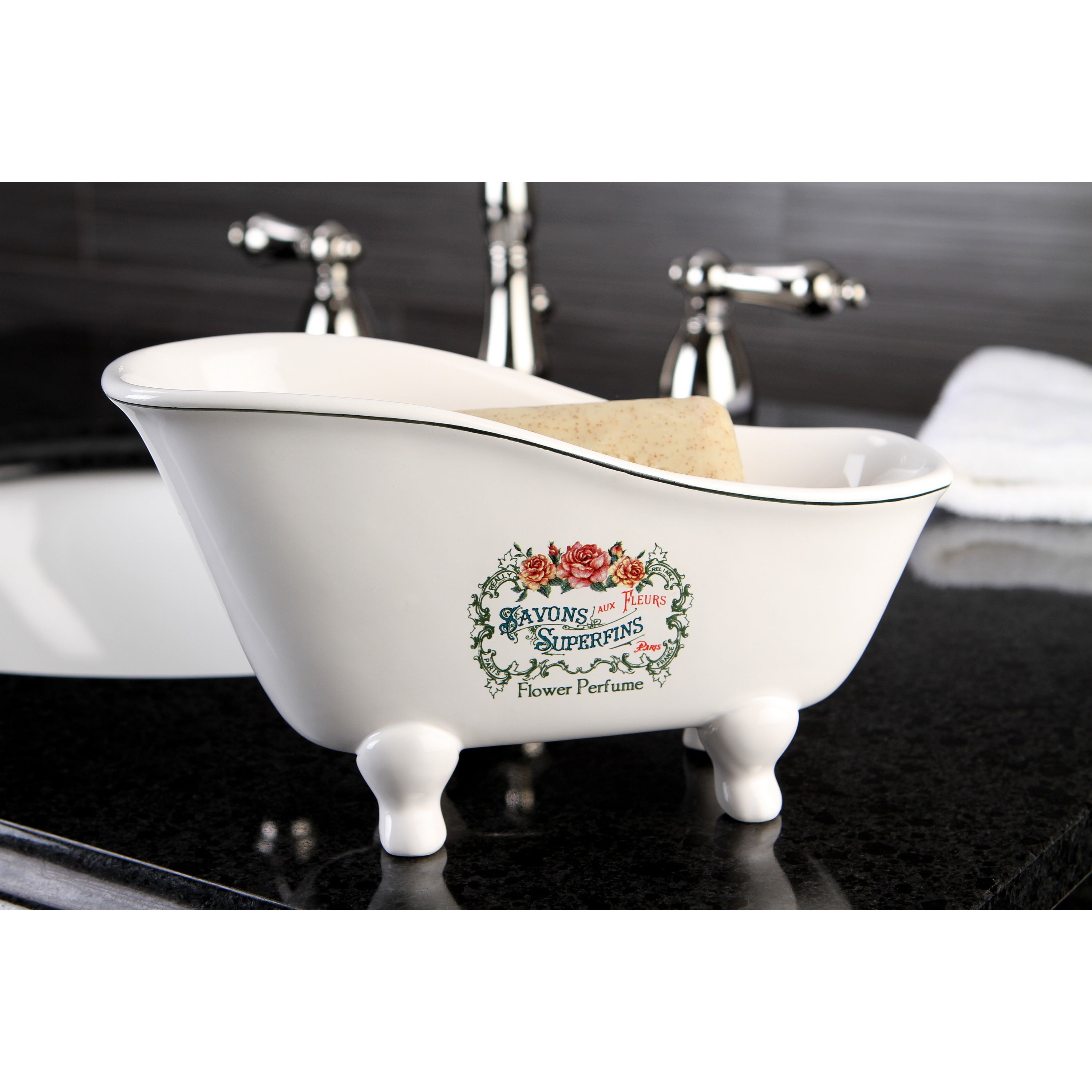 Savons Aux Fleurs Slipper Clawfoot Tub Soap Dish