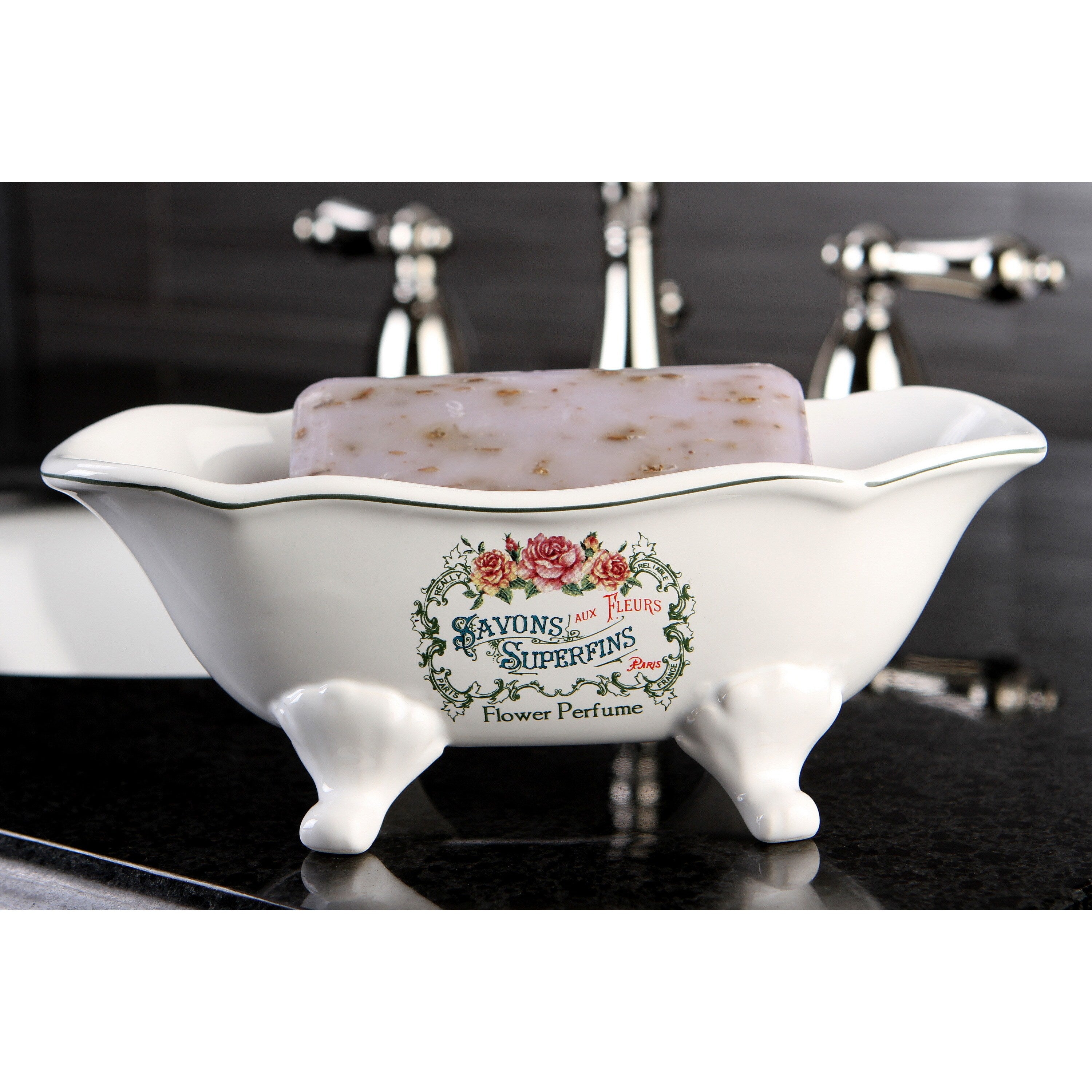 Savons Aux Fleurs Wave Double Ended Clawfoot Tub Soap Dish