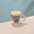 Joyjolt Savor Double Wall Insulated Glasses Set Of 2 5.4 Ounce Espresso Mugs