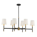 Savoy House Brody 6 Light Linear Chandelier Black Brass