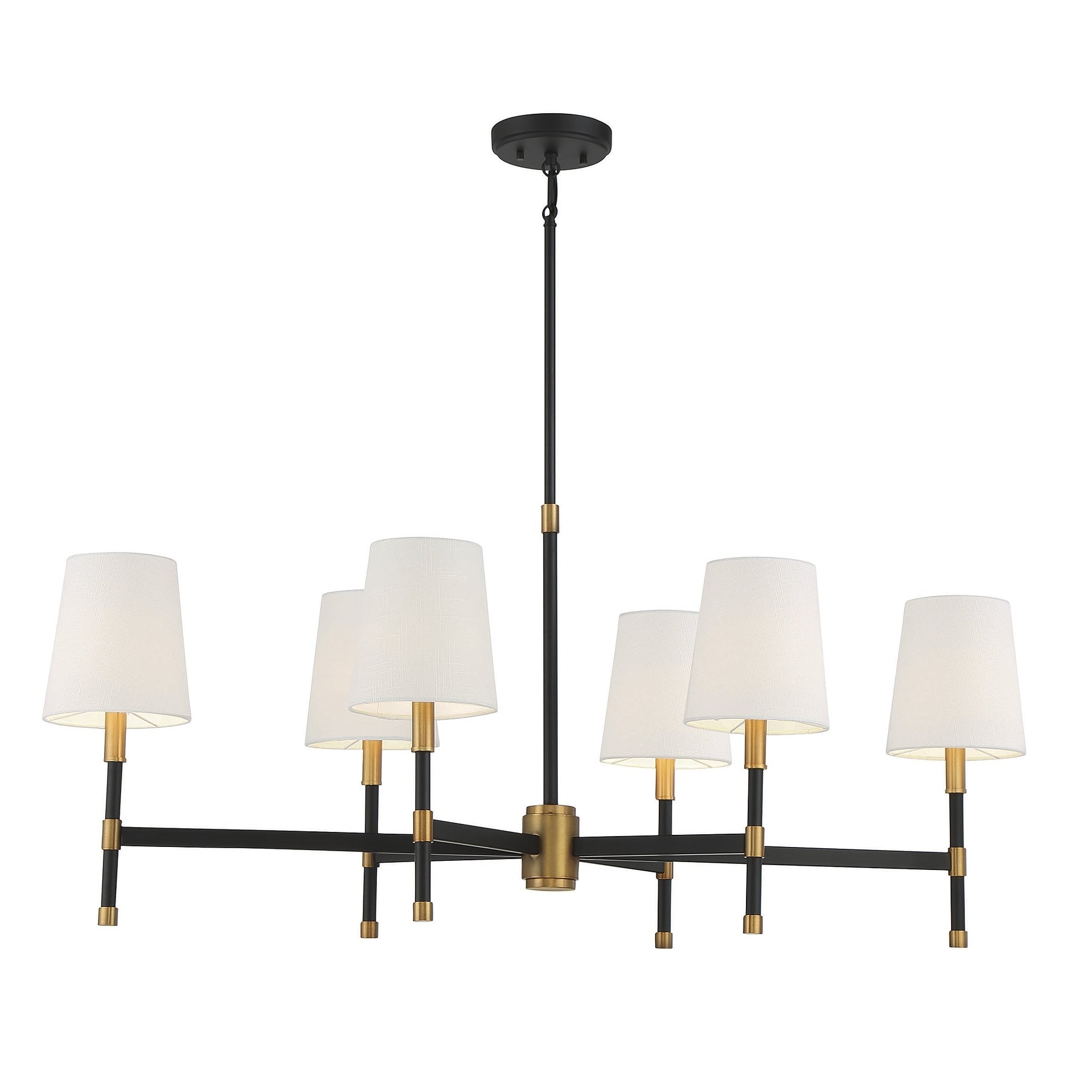 Savoy House Brody 6 Light Linear Chandelier Black Brass